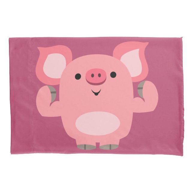 Funda De Cojín Cerdo Personalizado musculoso (Anverso)
