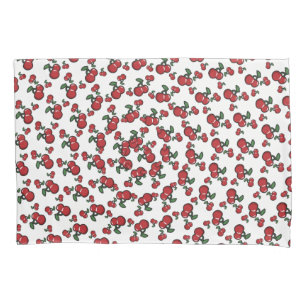 Funda De Cojín Cerezas Rojas y Frutas Lindas Blancas (Cualquier C