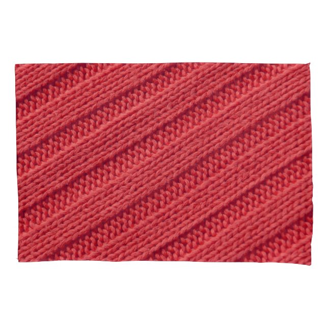 Funda De Cojín Cerrar la textura de crochet de rayas. (Anverso)