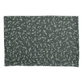 Funda De Cojín Charcoal Black Modern Farmhouse Daisy Buds Pattern