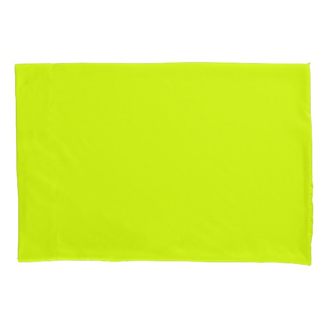 Funda De Cojín Chartreuse Color sólido amarillo (Anverso)