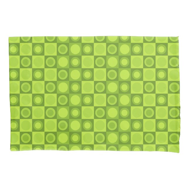 Funda De Cojín Chartreuse de patrón geométrico de MCM retro (Anverso)
