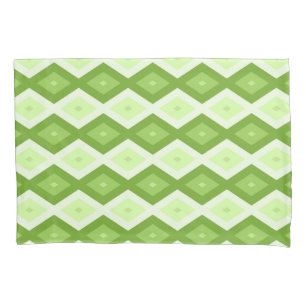 Funda De Cojín Chartreuse green diamond pattern