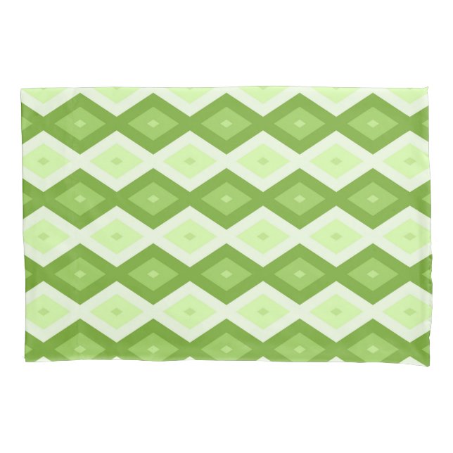 Funda De Cojín Chartreuse green diamond pattern (Anverso)
