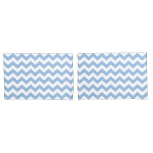 Funda De Cojín Chevron azul bebé