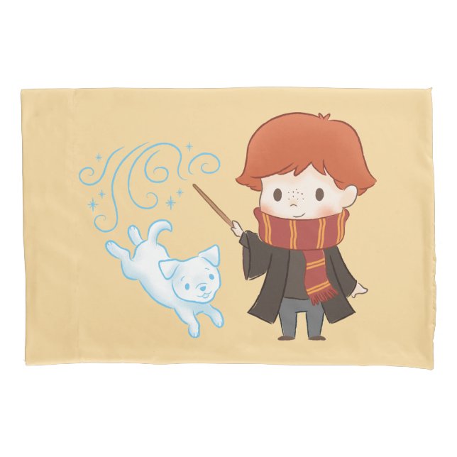Funda De Cojín Chibi Ron Weasley Patronus (Anverso)