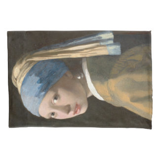 Funda De Cojín Chica con arte Pearl Earring-Johannes Vermeer