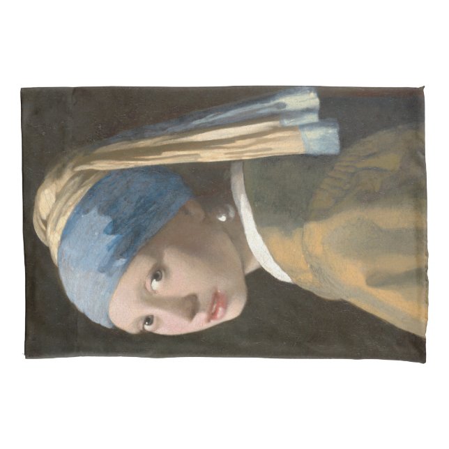 Funda De Cojín Chica con arte Pearl Earring-Johannes Vermeer (Anverso)