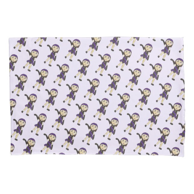 Funda De Cojín Chica de disfraces púrpura de danza de jazz recita (Anverso)