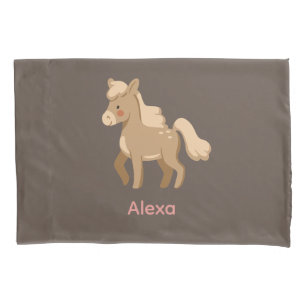 Funda De Cojín Chica Monogramado Personalizado del Caballo Pony