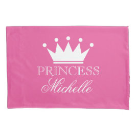 Funda De Cojín Chicas de la corona de princesa rosa personalizada