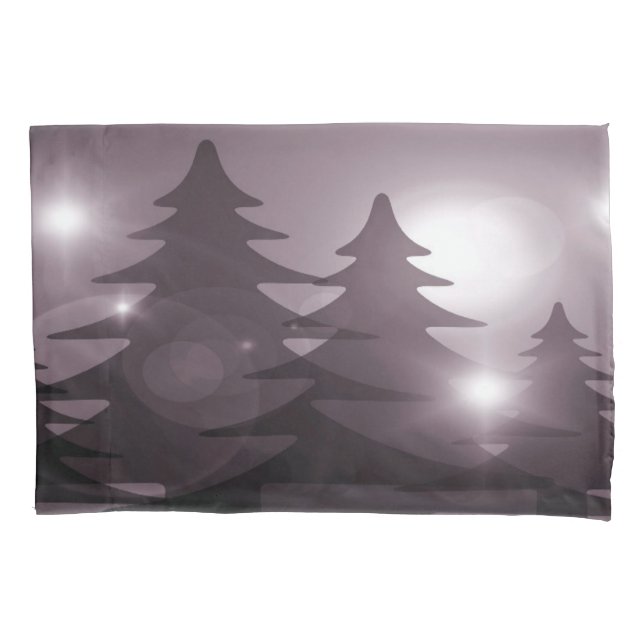 Funda De Cojín Christmas Party Pink Trees Holiday Winter Elegant (Anverso)