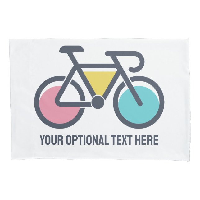 Funda De Cojín Ciclismo de texto personalizado (Anverso)