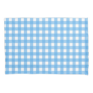 Funda De Cojín Cielo azul gingham