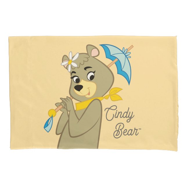 Funda De Cojín Cindy Bear Holding Parasol (Anverso)