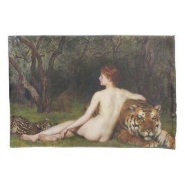 Funda De Cojín Circe (Goddess With Wild Tiger) (by John Collier)