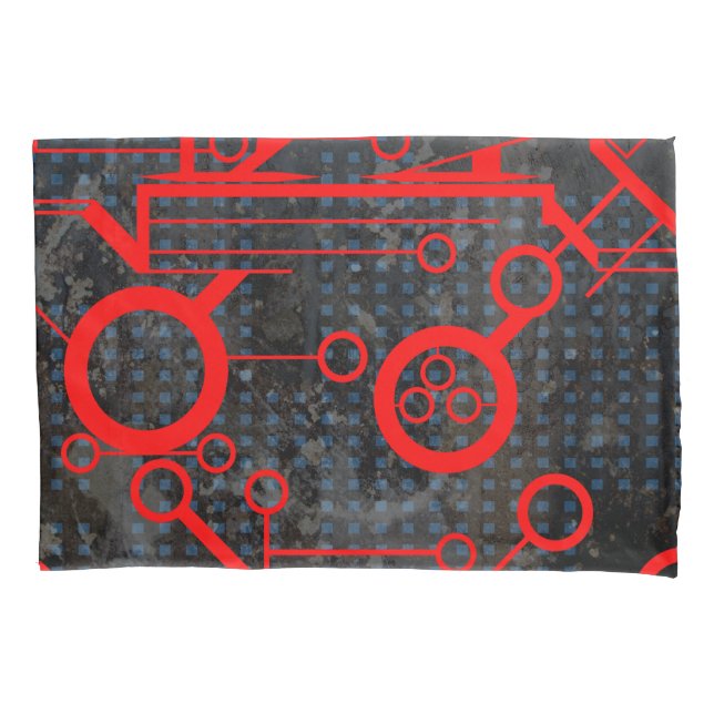 Funda De Cojín Circuito rojo (Anverso)