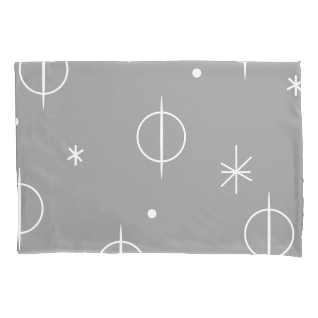 Funda De Cojín Círculos abstractos modernos de mediados del siglo (Anverso)