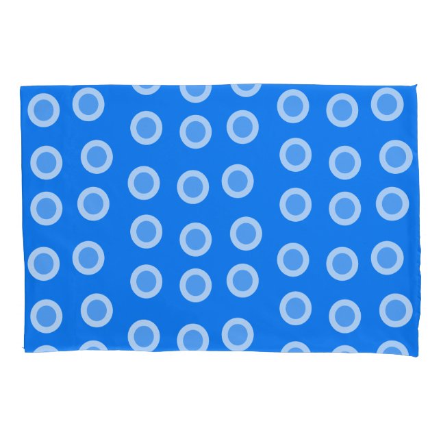 Funda De Cojín Círculos azul y azul claro (Anverso)