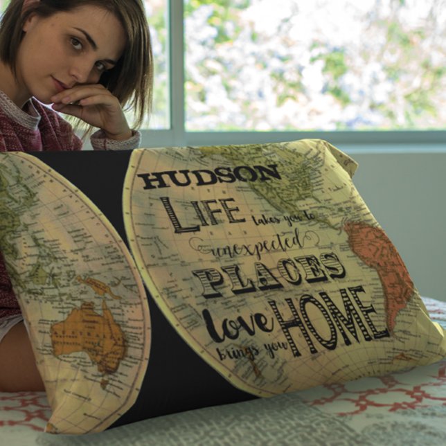 Funda De Cojín Cita Inspiradora de cuarto de niño personalizado (Subido por el creador)