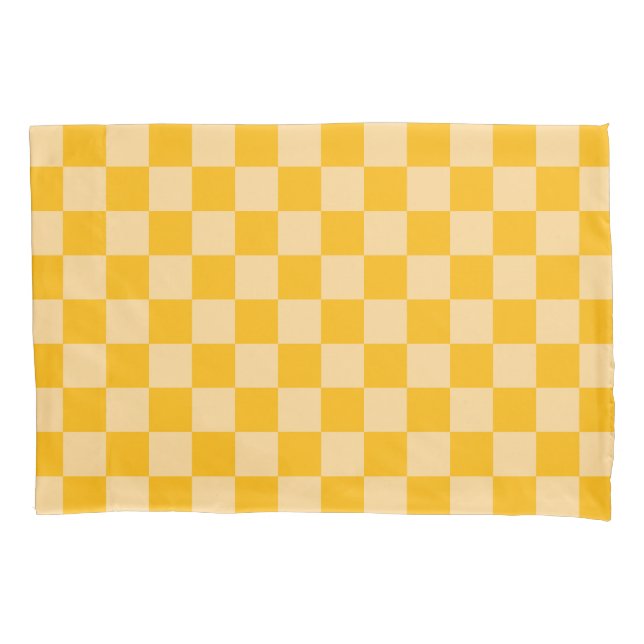 Funda De Cojín Citrus cream checkered board pattern (Anverso-izquierdo)