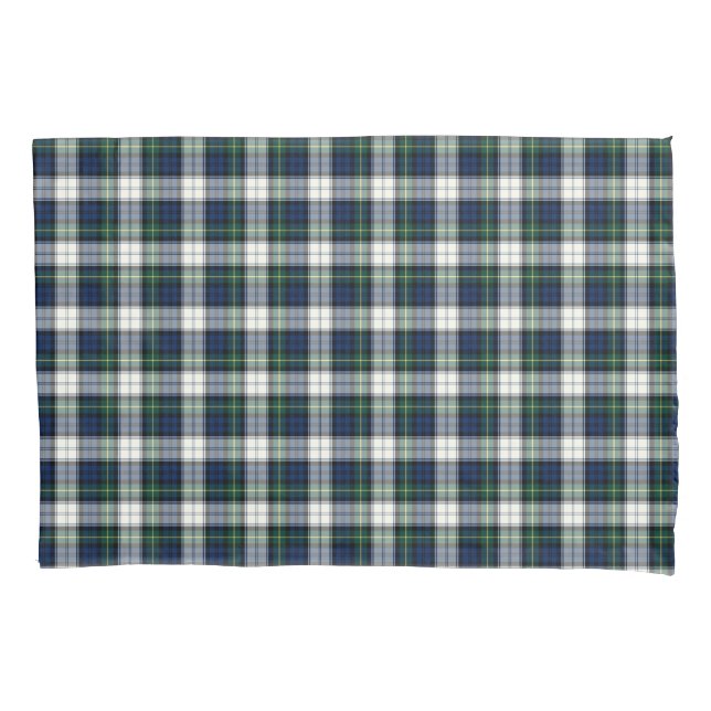 Funda De Cojín Clan Gordon Tartan Blue y White Scottish Plaid (Anverso)