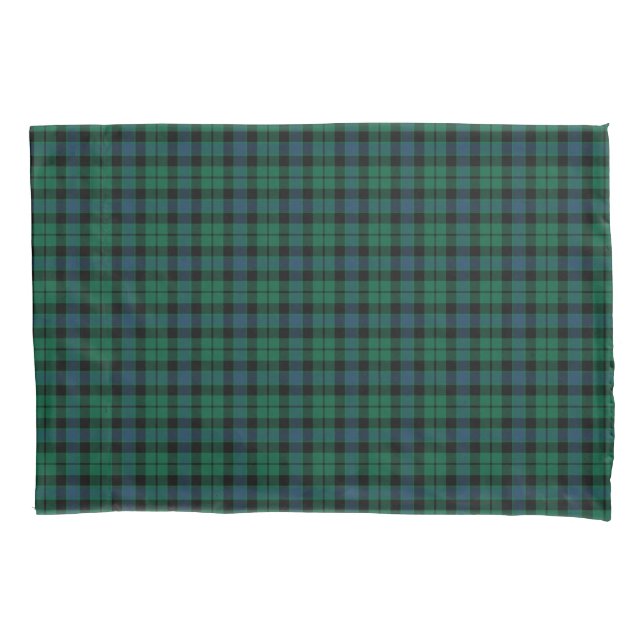 Funda De Cojín Clan MacKay verde y azul Tartán escocés (Anverso)
