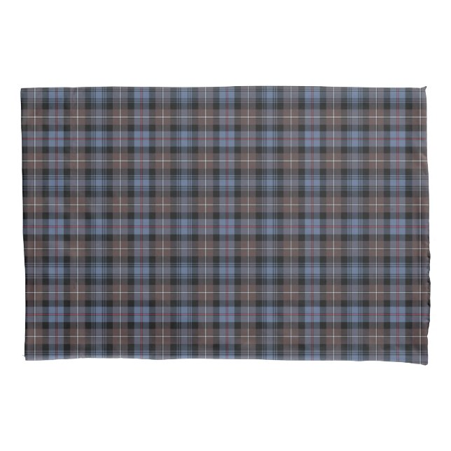 Funda De Cojín Clan Mackenzie Weathered Tartan Blue y Brown (Anverso)