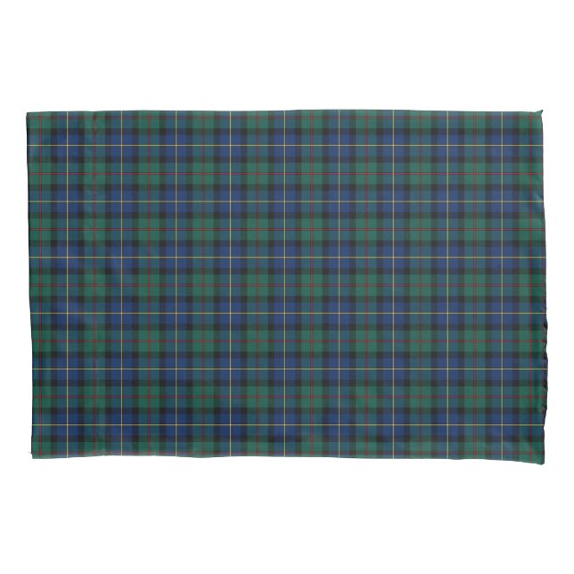 Funda De Cojín Clan MacLeod Green y Blue Scottish Plaid (Anverso)