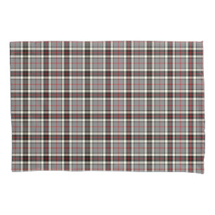 Funda De Cojín Clan Thompson Gray y Red Scottish Tartán