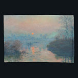 Funda De Cojín Claude Monet - Atardecer en el Sena en Lavacourt<br><div class="desc">Atardecer en el Sena en Lavacourt,  Efecto Invierno / Soleil couchant sur la Seine a Lavacourt,  effet d'hiver - Claude Monet,  Petróleo en lienzo,  1880</div>