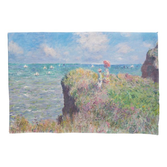 Funda De Cojín Claude Monet - Camino acantilado en Pourville (Anverso)