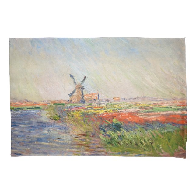 Funda De Cojín Claude Monet - Campo de tulipanes en Holanda (Anverso)