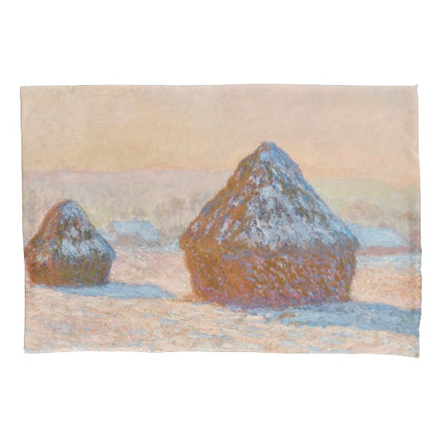 Funda De Cojín Claude Monet - Causas de nieve, efecto Nieve, maña (Anverso)