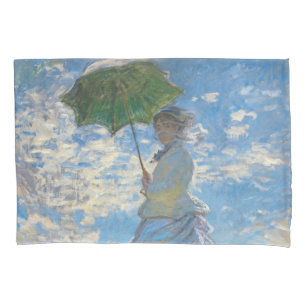 Funda De Cojín Claude Monet - El paseo, mujer con sombrilla