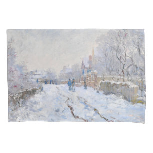 Funda De Cojín Claude Monet - Escena de nieve en Argentina