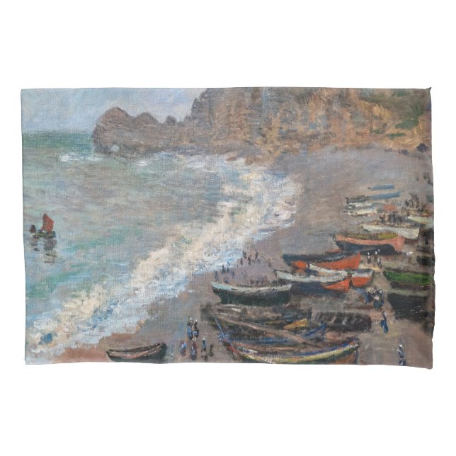Funda De Cojín Claude Monet - La playa de Etretat (Anverso)