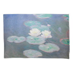 Funda De Cojín Claude Monet - Lilies de agua, efecto nocturno