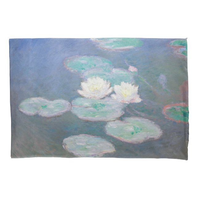 Funda De Cojín Claude Monet - Lilies de agua, efecto nocturno (Anverso)