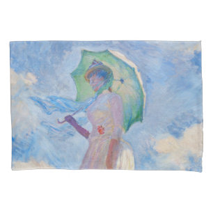 Funda De Cojín Claude Monet - Mujer con Parasol a la izquierda