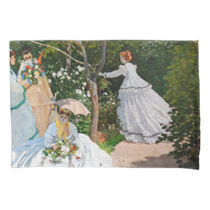 Funda De Cojín Claude Monet - Mujeres en el jardín