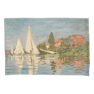 Funda De Cojín Claude Monet Regatta at Argenteuil, c.1872