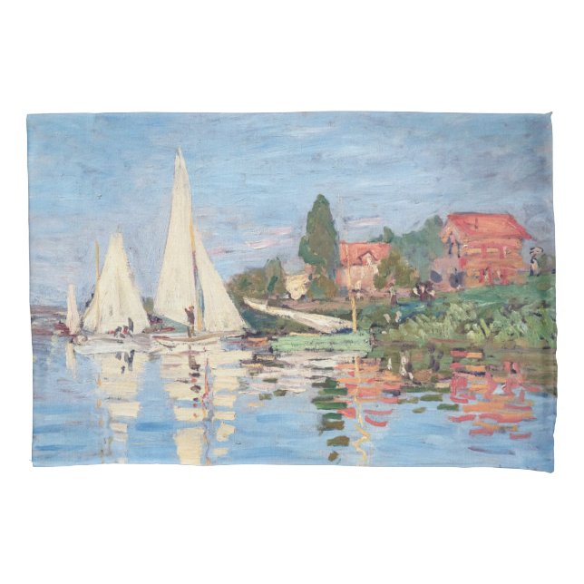 Funda De Cojín Claude Monet - Regattas en Argenteuil (Anverso)