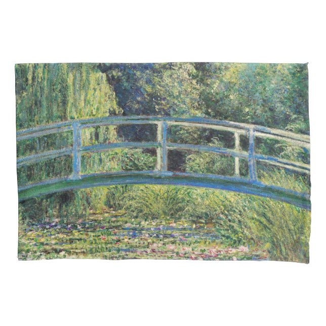 Funda De Cojín Claude Monet - Water Lily Pond y Puente Japanés (Anverso)
