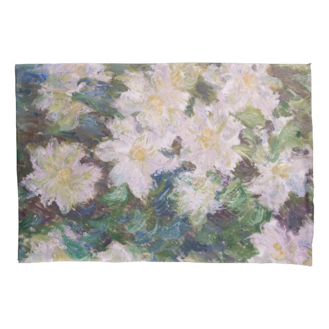 Funda De Cojín Claude Monet - White Clematis (Anverso)