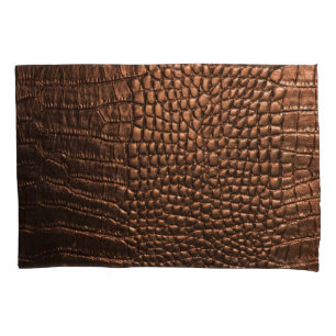 Funda De Cojín Closeup: textura de cuero de cocodrilo.