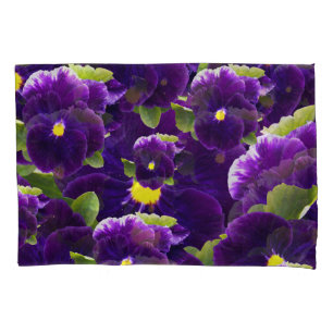 Funda De Cojín Clusters de Pansy Púrpura Profundo: Belleza Majest