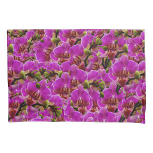Funda De Cojín Clústers radiantes: La Sinfonía Magenta Orquídea,