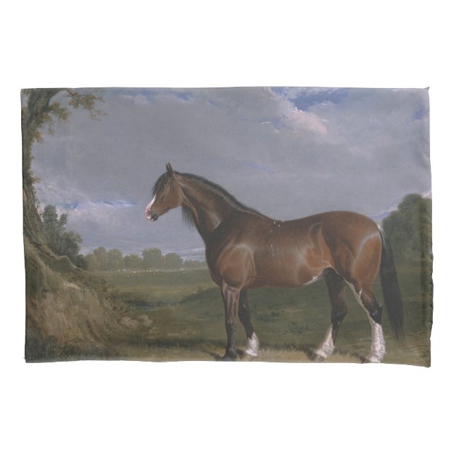 Funda De Cojín Clydesdale Stallion (Caballo tostado) (Animal) (Anverso-izquierdo)