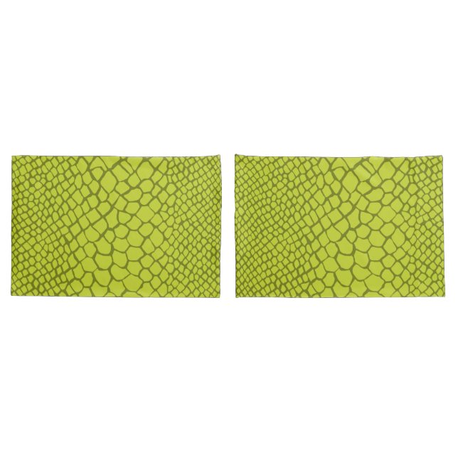Funda De Cojín Cocodrilo cocodrilo Moderno Verde Diversión Dormit (Reverso-Set)